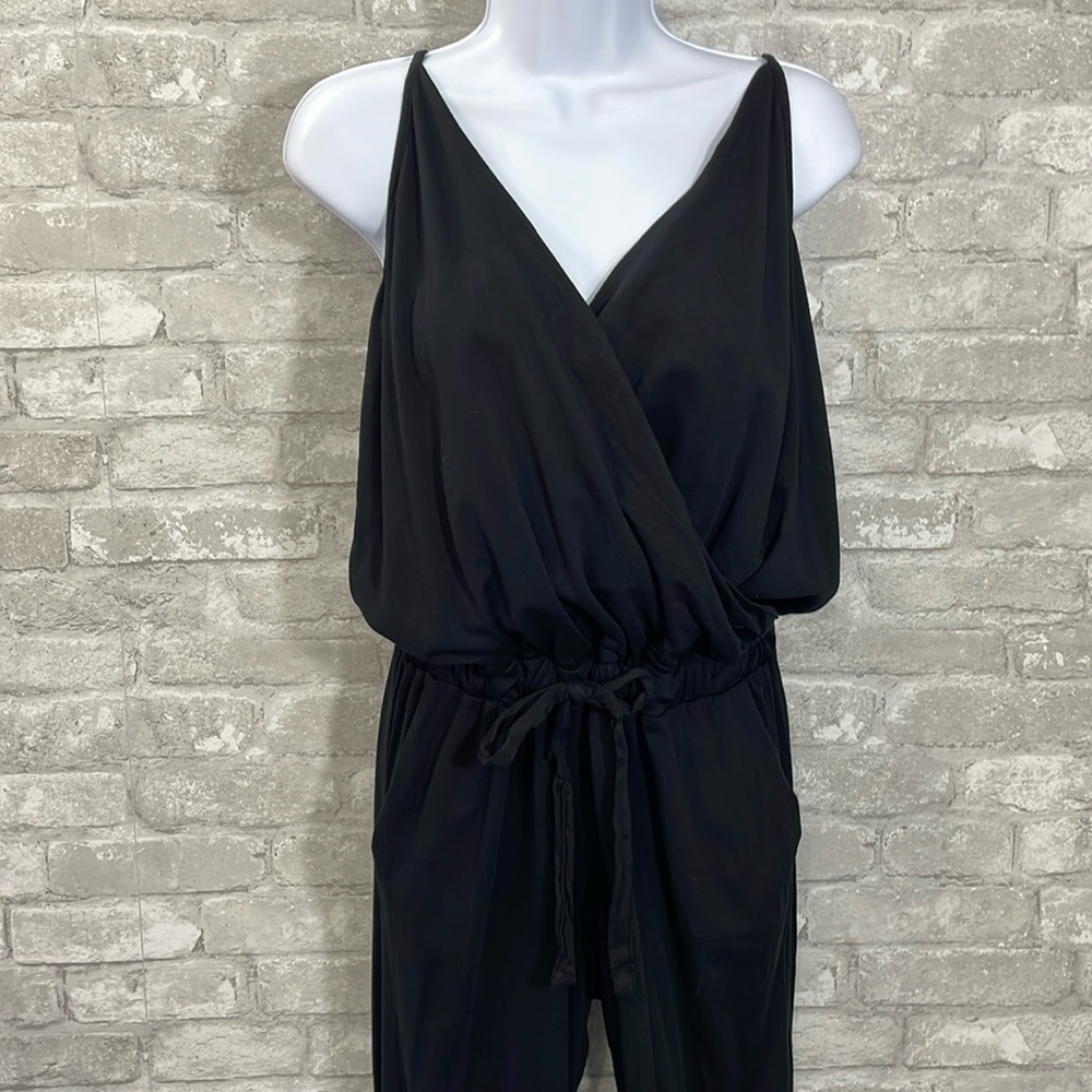 Bobi Supreme Jersey Tied Waist Faux Wrap
Jumpsuit - Picture 4 of 10
